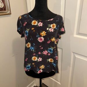 Floral Black Women's Top